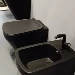 Унитаз подвесной SIMAS Baden Baden BB18nero matt безободковый, черный матовый