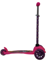 Самокат детский "Световые колеса", трехколесный, регулировка руля, розовый