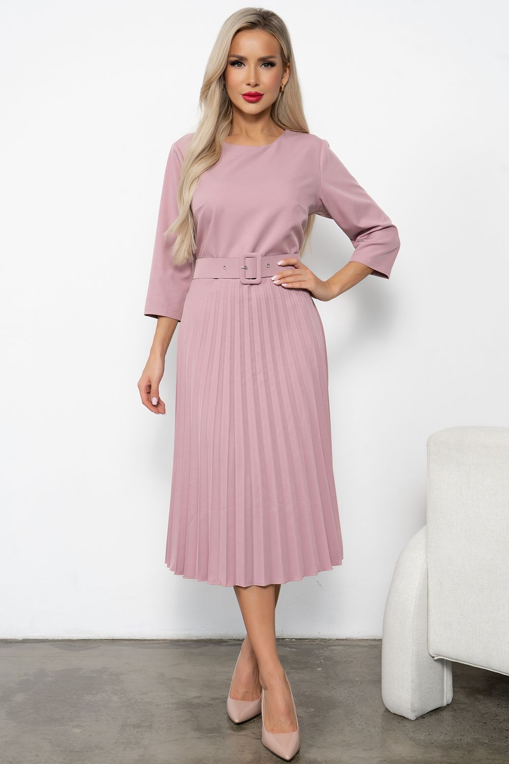 Платья Агния (пудровый) Р11-1220/3 Nikol