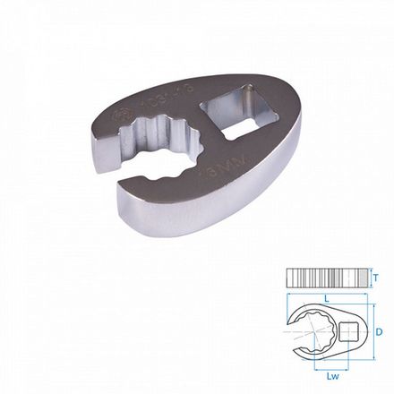 Цена на KING TONY (1031-13R) Ключ разрезной (воронья лапка) 13 мм, 3/8"