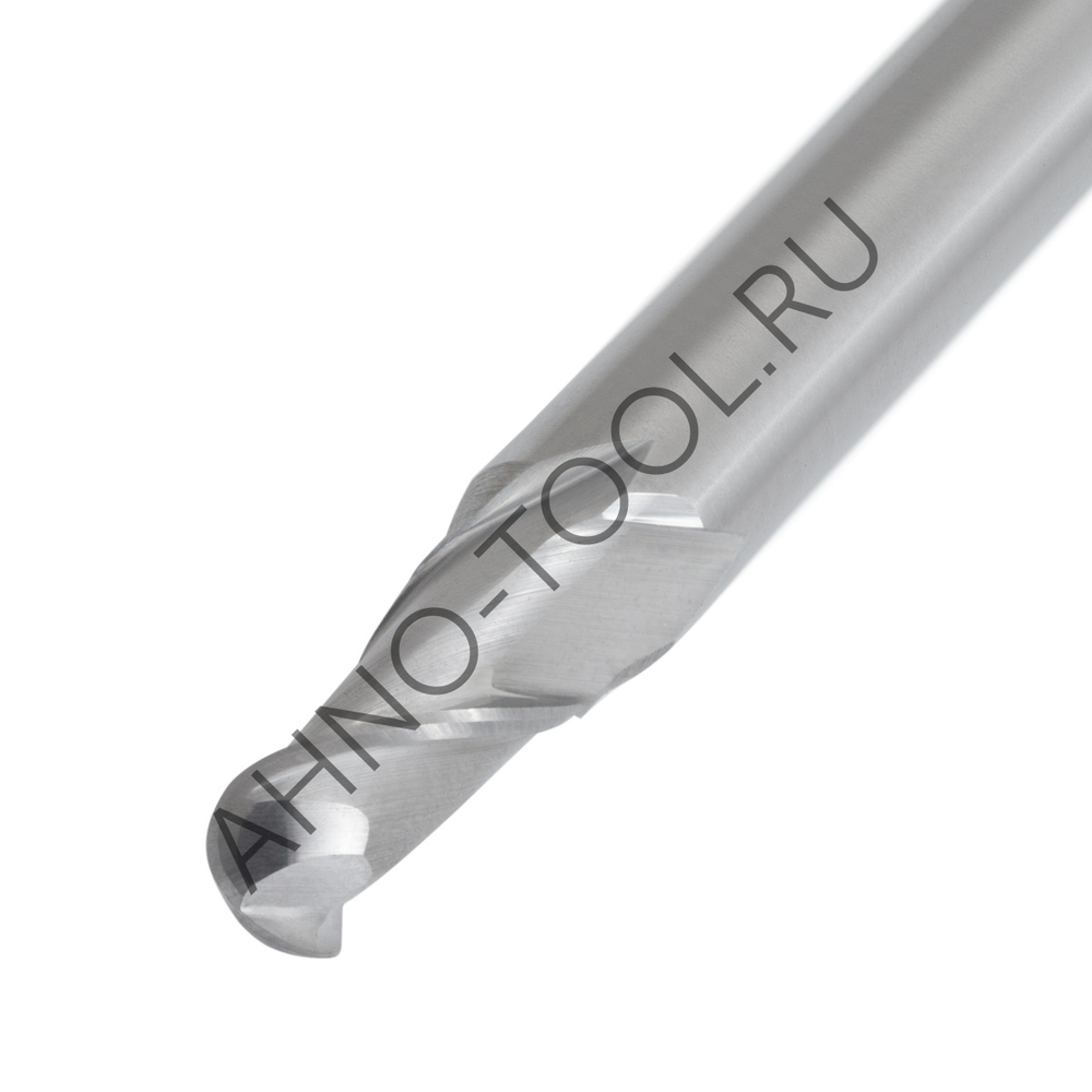 Фреза твердосплавная сферическая  5мм (L=50, l=10, хв=6) Z2 35° по алюминию и цвет.металлам BRAL-2B-