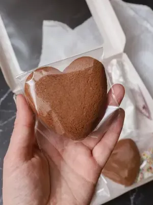 Шоколадные пряники для росписи "Сердца"