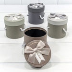 Коробка Ювелирная 10х10 см Набор 4 шт с бантом и ручками (Микс)