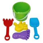 Песочный набор №22 ведро мал, совок, грабли, 2 формочки "Руки-ноги" (АлексТойз)