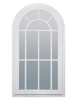 Декор для дома и интерьера "Зеркальное окно-арка" 67х34 см