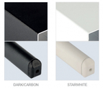 Зонт профессиональный двухкупольный 2.9х6.3 м Scolaro Galaxia Dual T Carbon, антрацит, слоновая кость