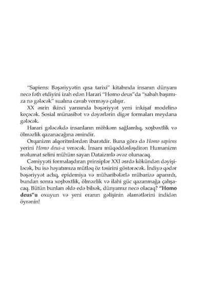 Homo Deus. Sabahın Qısa Tarixi