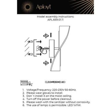 Бра настенное 11W 4000K APL.659.01.11 латунь Viola Aployt