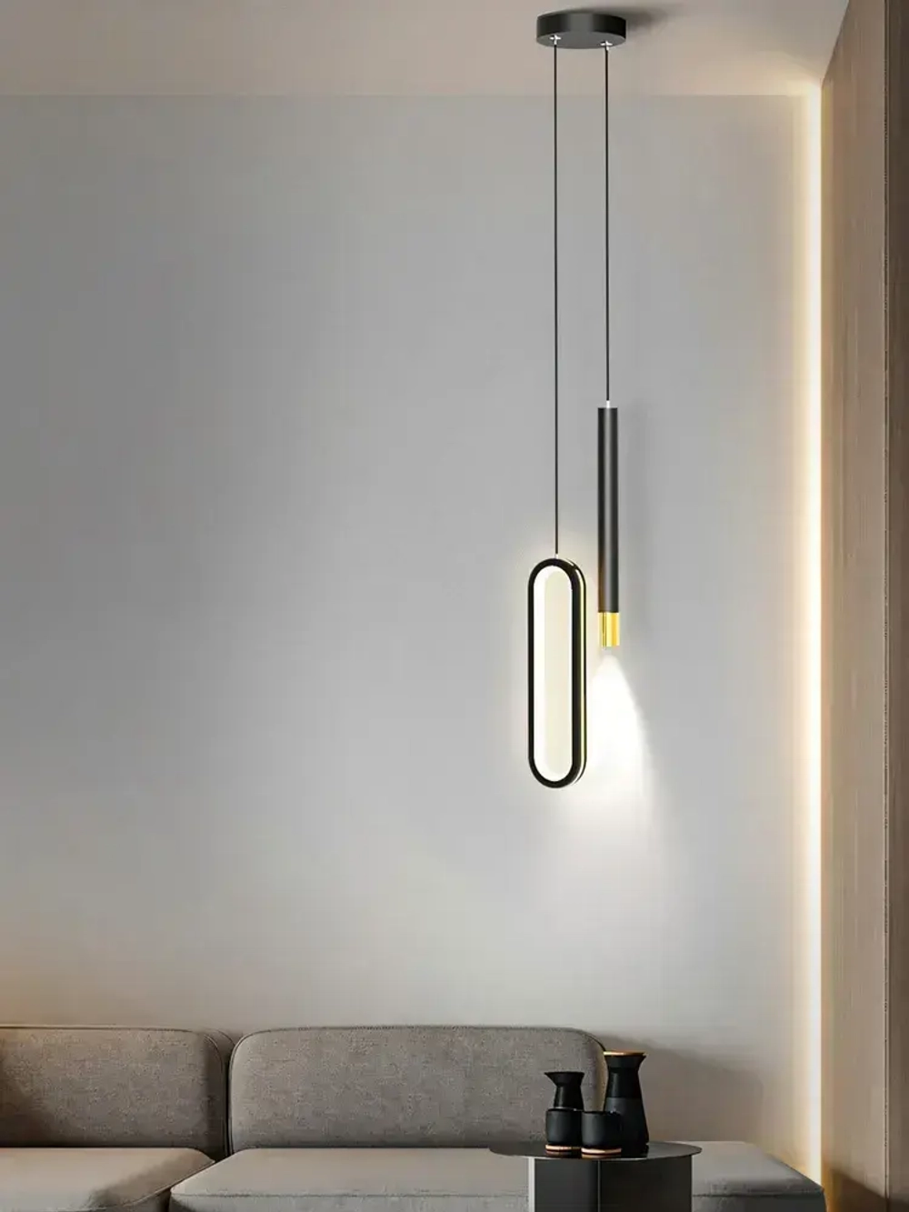 BOMOX Подвесной светильник лофт, светодиодный люстра потолочная, 3 режима освещения (3000-6000 К)