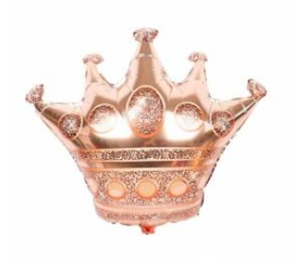 К Фигура корона большая розовое золото