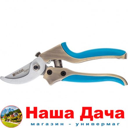 Секатор прямого реза, 205 мм, металлические обрезиненные рукоятки, LUXE// Palisad