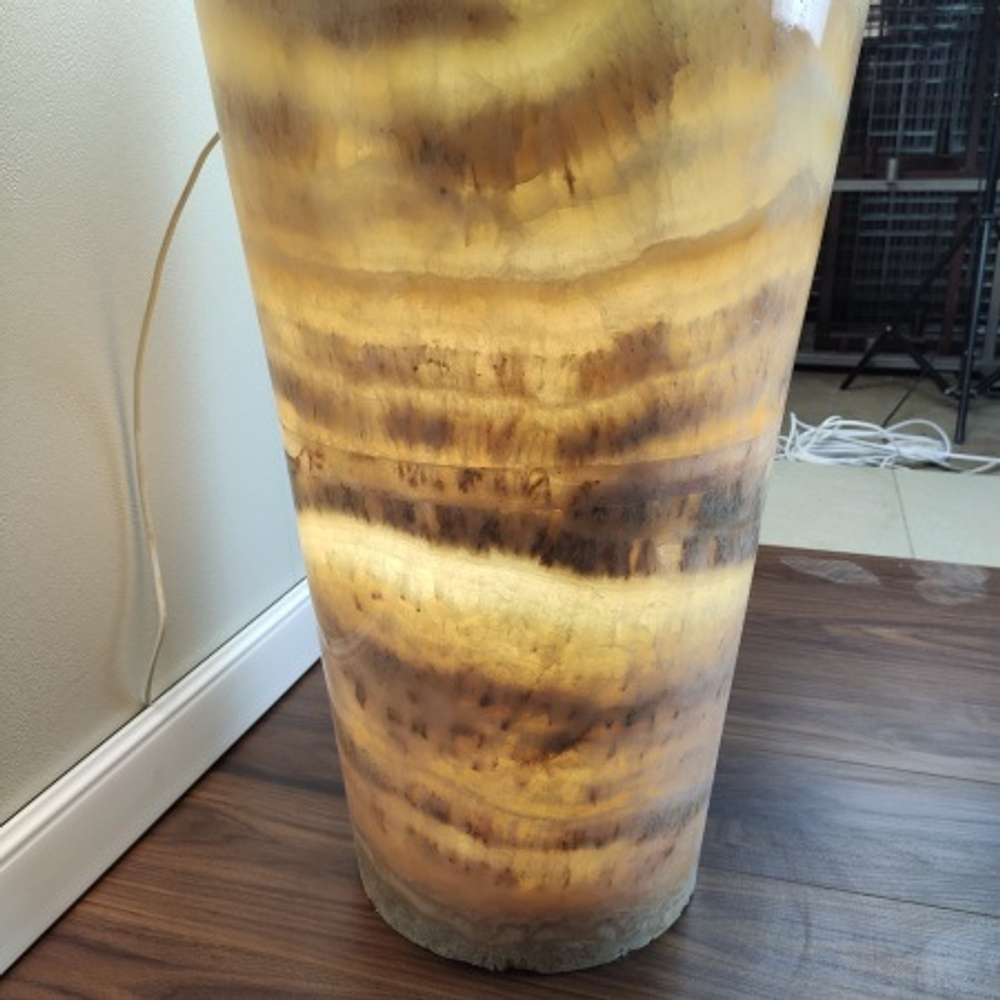 Раковина напольная из оникса Yellow ON-01343 (45*45*90 см)