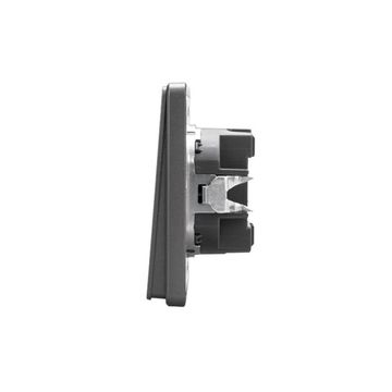 Выключатель ROUND 2 кл с подсветкой 10А с/у титан KRANZ