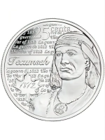 Канада 25 центов, 2012 Война 1812 года - Вождь Шайенов Текумсе