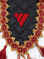 Вымпел тройной FOTON (экокожа, черный с красными кисточками)