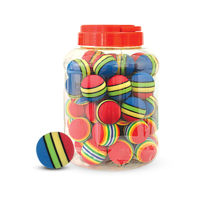 Игрушка для кошек "Мячик полосатый", ассорти, d35мм (банка 50шт.), Triol