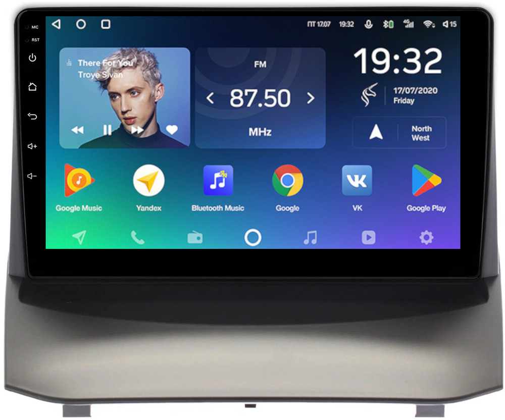 Магнитола для Ford Fiesta MK6 2008-2012 (красный БК, рамка тип 1) - Teyes SPRO+ на Android 10, ТОП процессор, 4Гб+32Гб, 4G SIM-слот