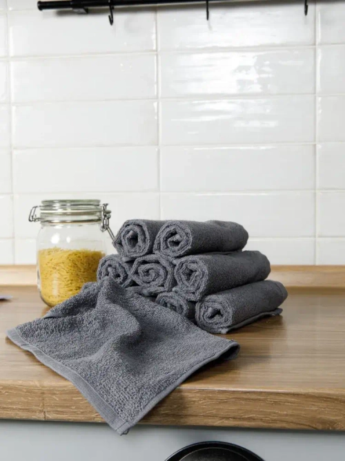 Полотенце кухонное набор, Махровая фактура, 30x30, 10шт