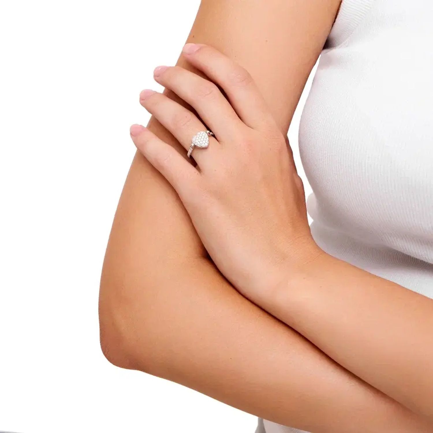 Кольцо Twinkly Eddy Heart Ring - Crystal