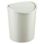 Контейнер для мусора настольный 1.6л белый ротанг