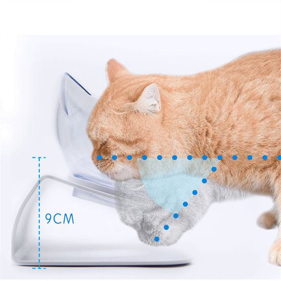 Двойная миска для кошки, с подставкой