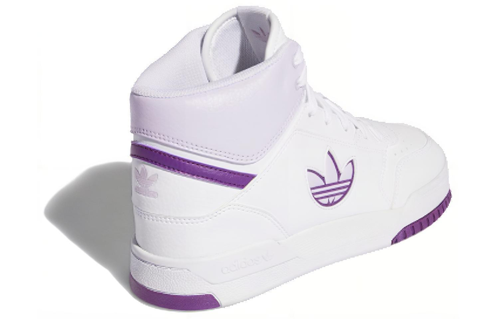 Adidas originals Drop Step XL non-slip wear-resistant breathable high-top sneakers women's white purple