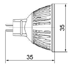 Лампа накаливания галогенная 20W 12V GU4 - цвет в ассортименте