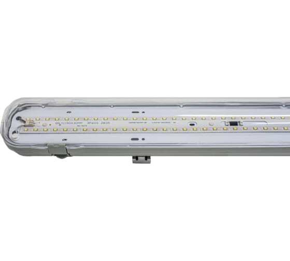 Светильник LED ДСП Айсберг 58W-7250Лм IP65 5000К прозрачн. с БАП 3ч 1200х85х80мм vs1411-58-tr-5k-Li3h