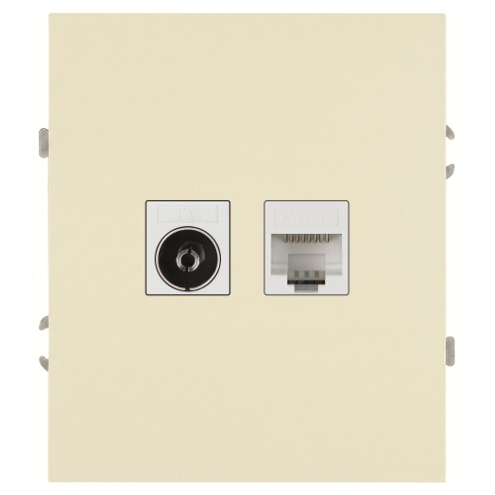 Розетка ЭРА Arktik 16-3110-02 комбинированная RJ45+TV слоновая кость | Эра Arktik