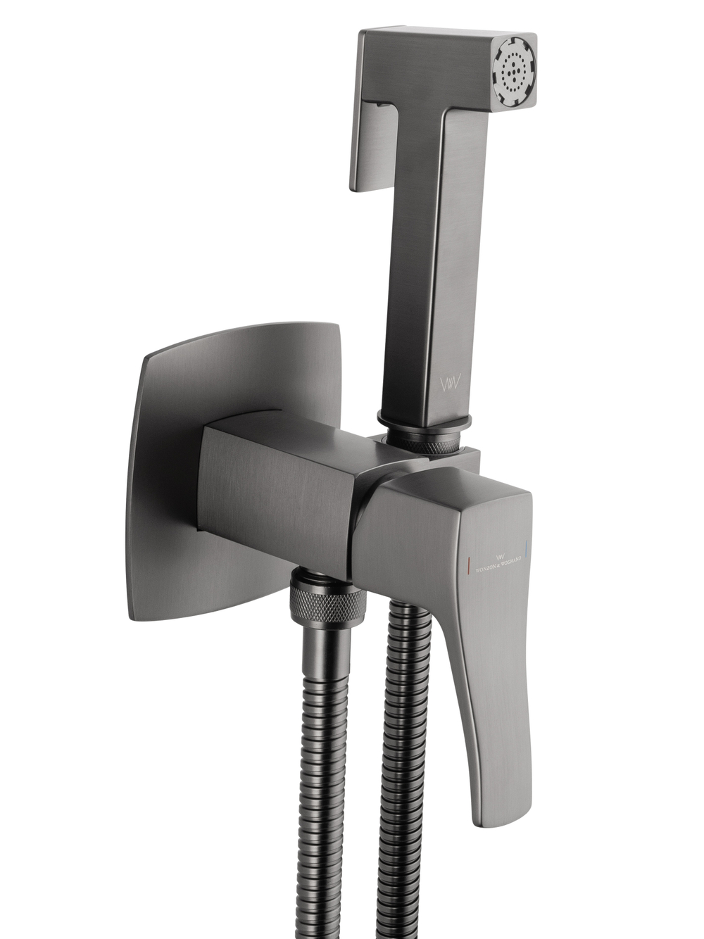 Смеситель с гигиеническим душем встраиваемый WONZON & WOGHAND FLEX, Темный графит (WW-88829072-BGM)