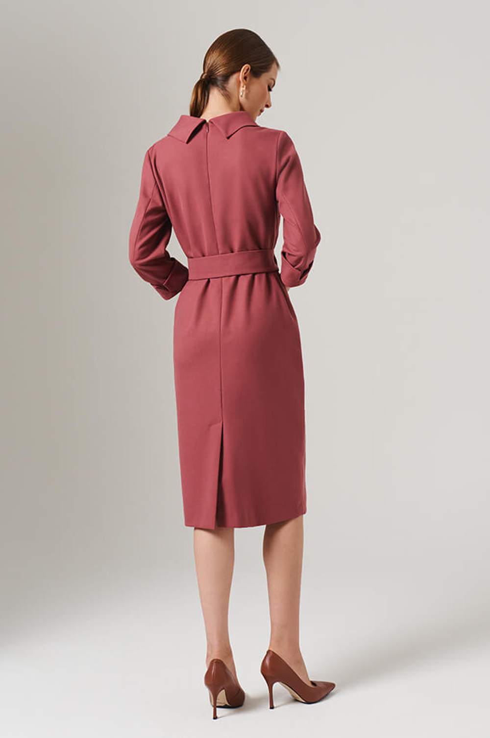 51602 Платье женское (брусничный)