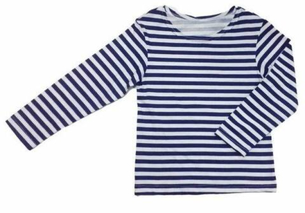 Тельняшка детская синяя полоса  (Футер 2-х нитка)