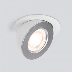 Встраиваемый светильник Elektrostandard 25080/LED 8W 4200К белый/серебро