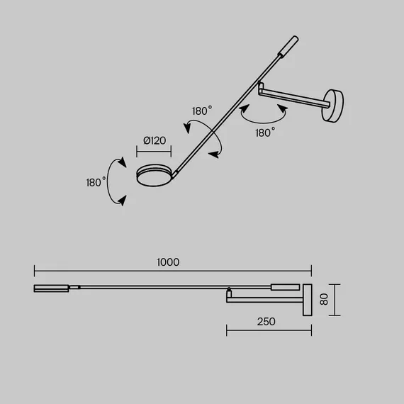 Настенный светильник (бра) ФАД / Fad 3000К 6Вт Maytoni mod070wl-l6b3k