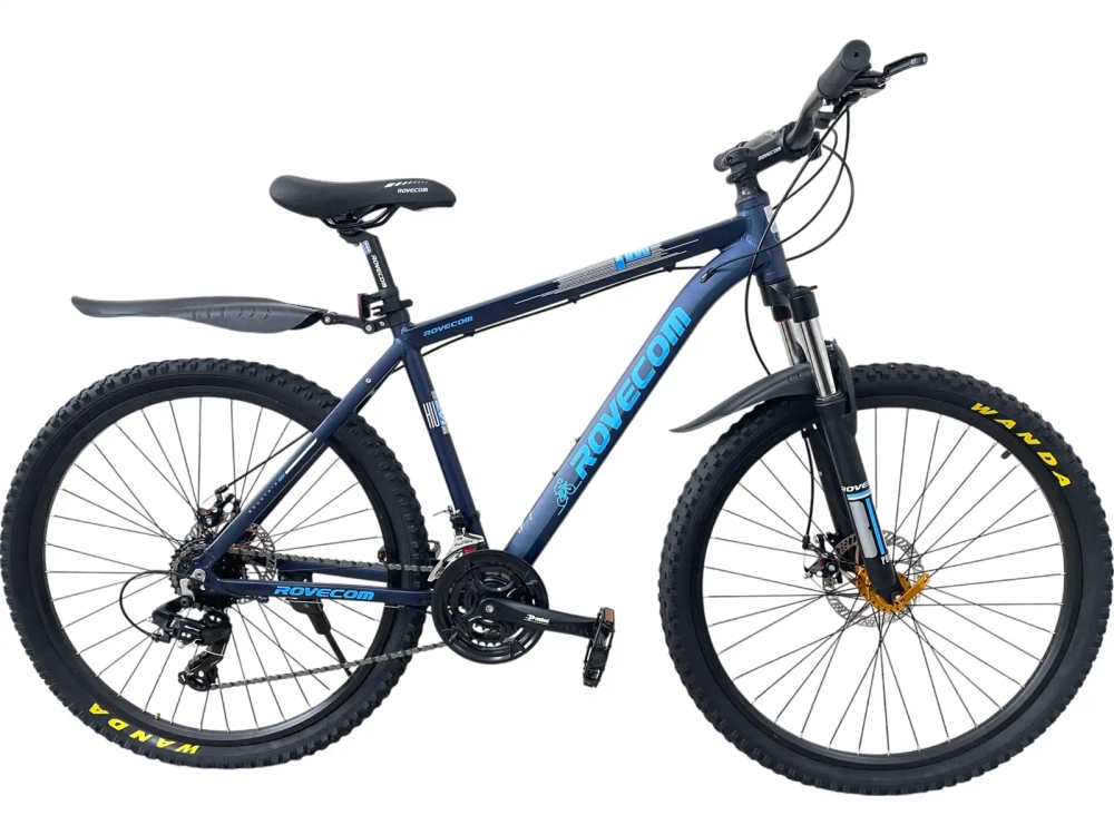 Велосипед Rovecom 27,5" 21скор (Алюминиевая рама, диск. тормоз) Синий (матовый) Rov-400-27,5-1