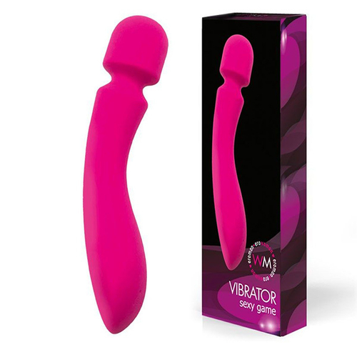 Малиновый wand-вибратор с 10 режимами вибрации головки Bior Toys Erowoman-Eroman EE-14013