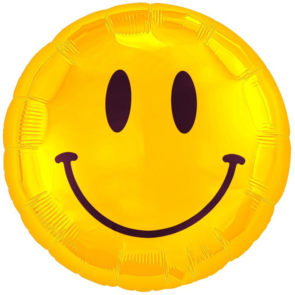 Шар Фольгированный Смайл желтый (Желтый)