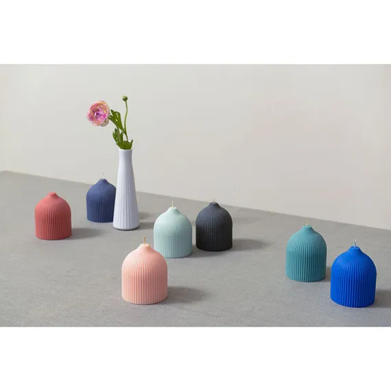 Свеча декоративная мятного цвета Edge 10,5 см