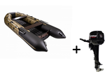Таймень NX 3800 НДНД PRO камуфляж камыш/черный + Toyama T 9.8 BMS (комплект лодка + мотор)
