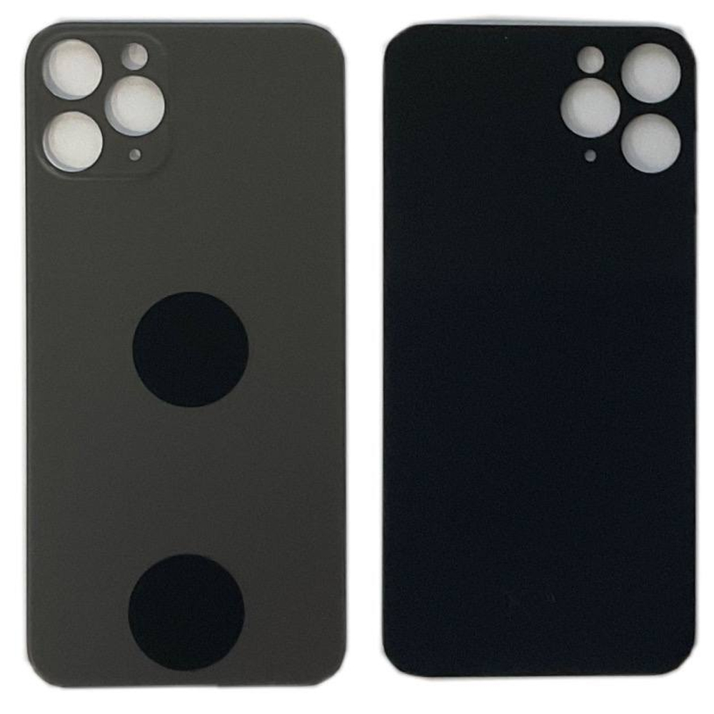 Задняя крышка для Apple iPhone 11 Pro Серый (стекло, широкий вырез под камеру) - Премиум