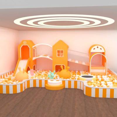 Детский сухой бассейн «Оранжевый Городок», 6х4х2,5 — для детских развлекательных центров