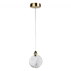 Подвесной светильник Cloyd GLOCK-B P1 / Ø12 см - золото (арт.11624)