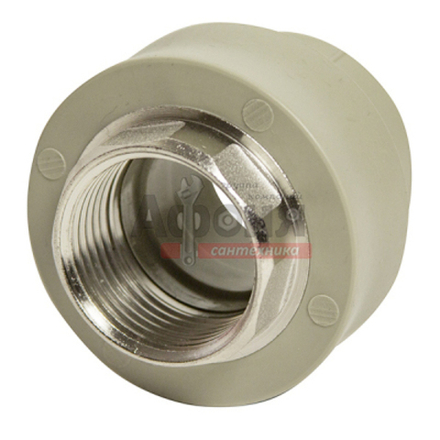 Муфта комб. вн 32х1'' под ключ VRT® СЕРЫЙ (Россия)