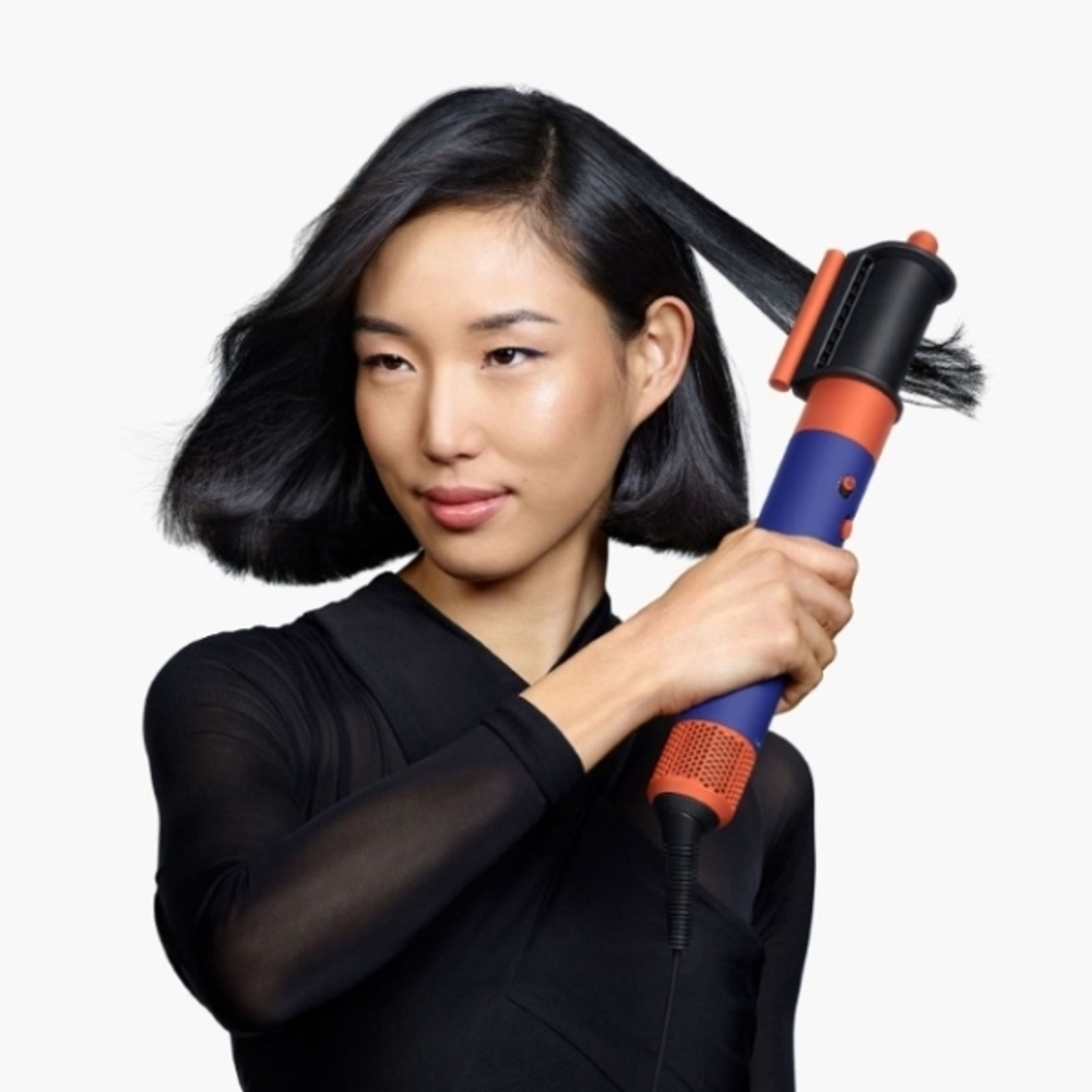 Стайлер Dyson Airwrap i.d. Long HS08 Straight+Wavy, синий/оранжевый (Vinca Blue/Topaz)