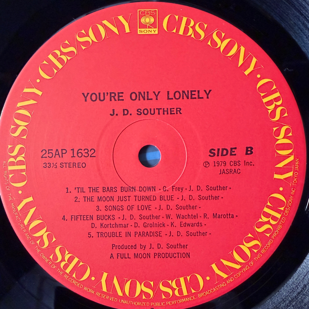 J.D. Souther – You're Only Lonely (Япония 1979г.) Т