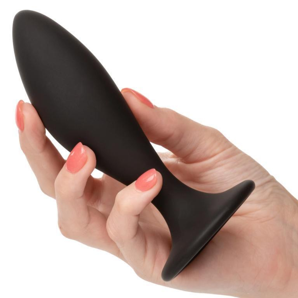 Набор из трех черных анальных пробок Silicone Anal Curve Kit (Цвет: черный)