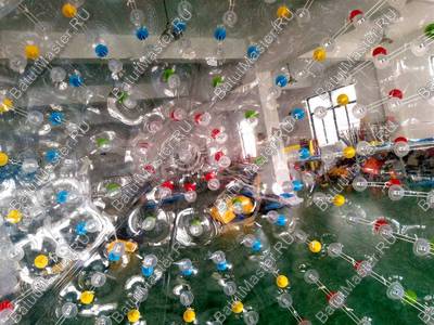 Гидро/аква зорб ТПУ с цветными держателями, диаметр 2.5 м