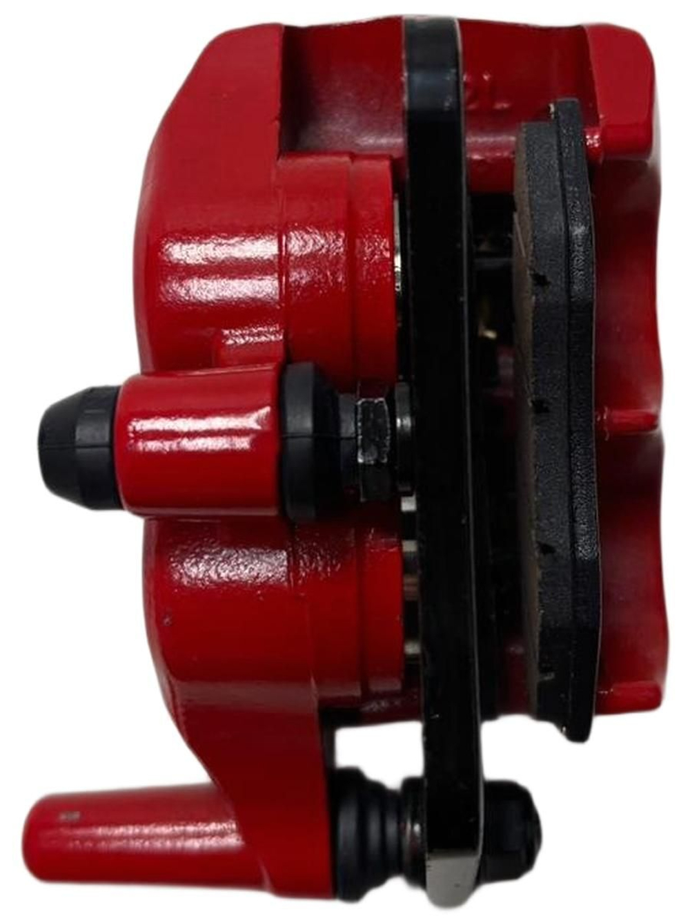 Суппорт тормозной калипер 2 поршня, 1 болт М10 красный гидравлический для электровелосипеда