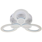 Светодиодный светильник 51Вт, 4245Лм, 3300К-6500К,Ra>80, ИК-пульт, плавная регулировка мощности, изменение цветовой температуры, ночник, металл/акрил, белый