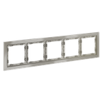 Рамка стеклянная VOLTUM S70 на 5 постов, (шелк, стекло)